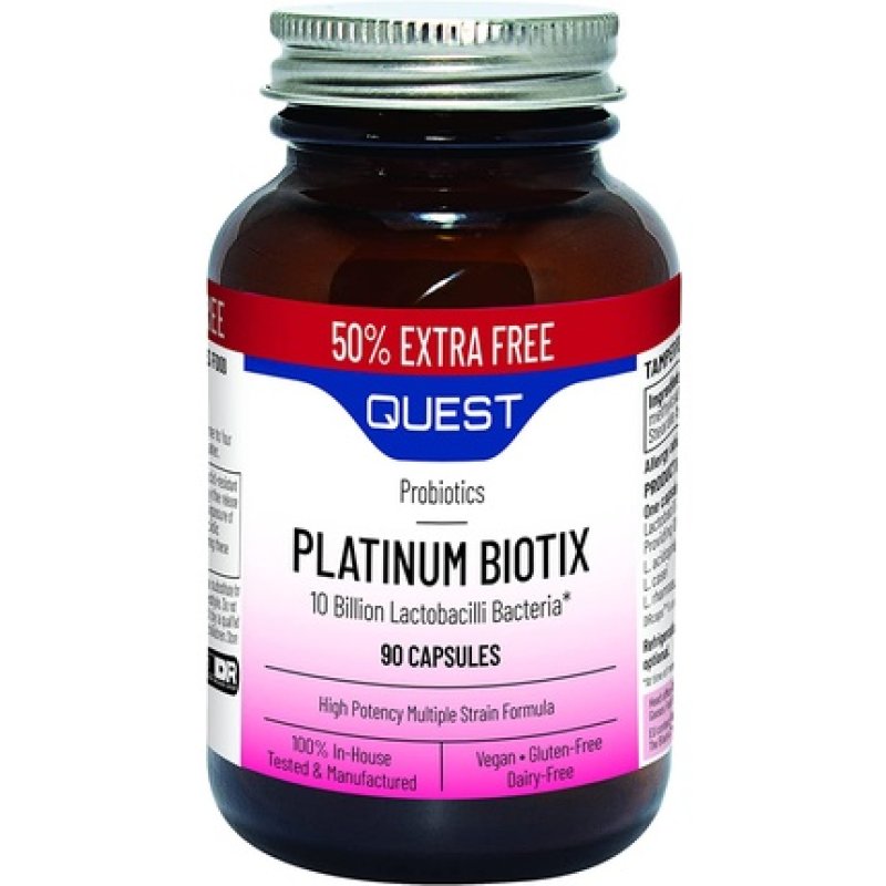Quest Platinum Biotix 90 Capsules - Pack of 4