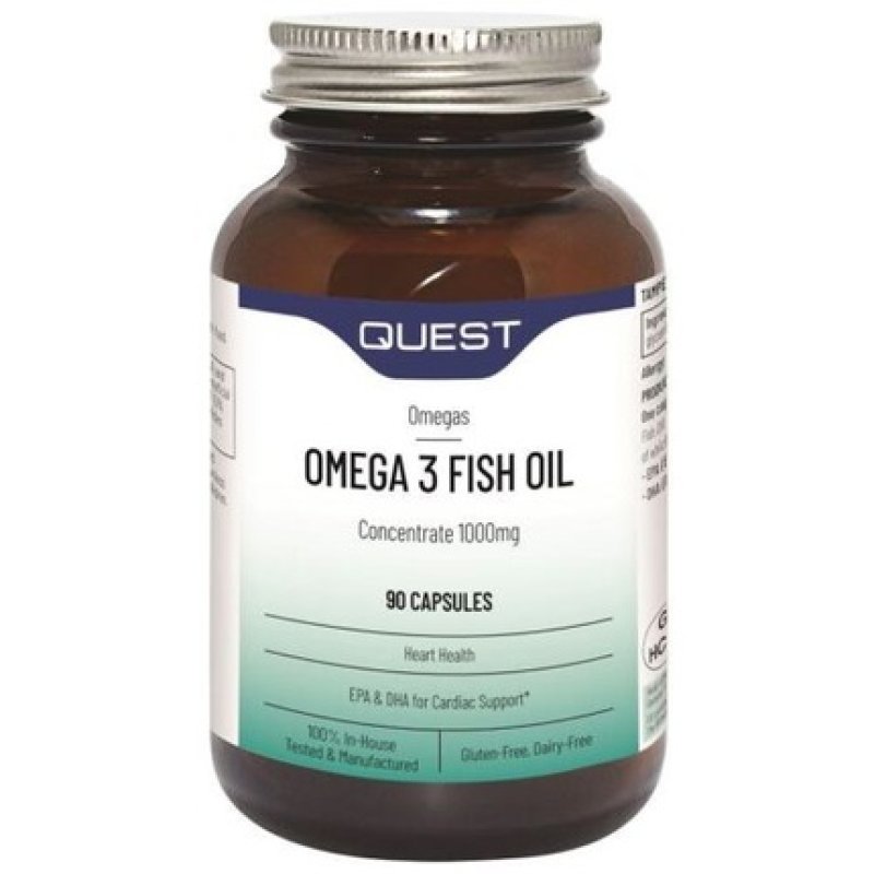 Quest Vitamins Omega 3 Fish Oil Caps 90 F601557