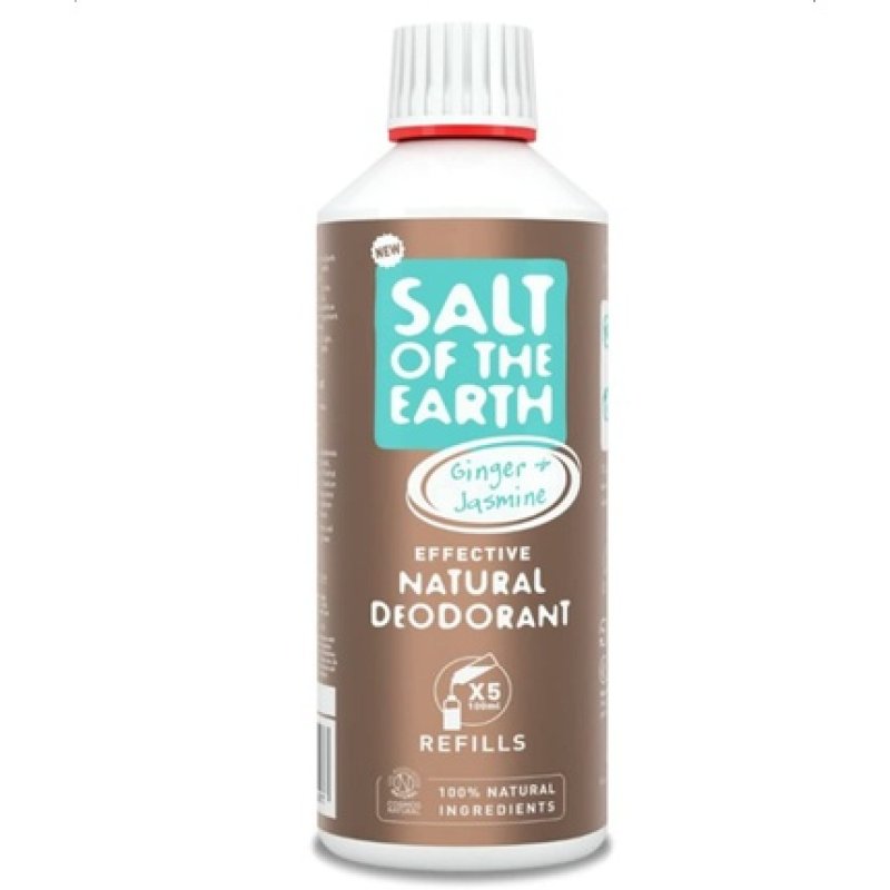 Salt Of The Earth Natural Deodorant Spray Refill Pack Ginger & Jasmine 500ml