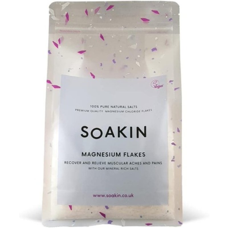 Soakin Magnesium Flakes 800g for Muscle Recovery and Pain Relief