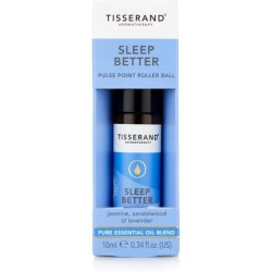 Tisserand Aromatherapy Sleep Better Pulse Point Roller Lavender Jasmine Sandalwood Essential Oils 10ml