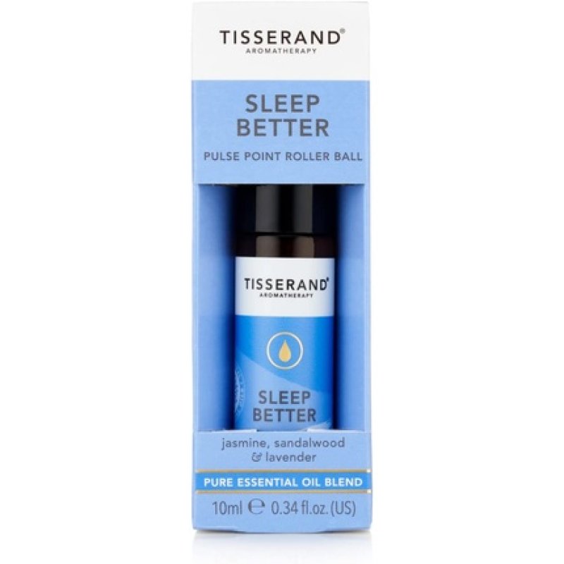 Tisserand Aromatherapy Sleep Better Pulse Point Roller Lavender Jasmine Sandalwood Essential Oils 10ml