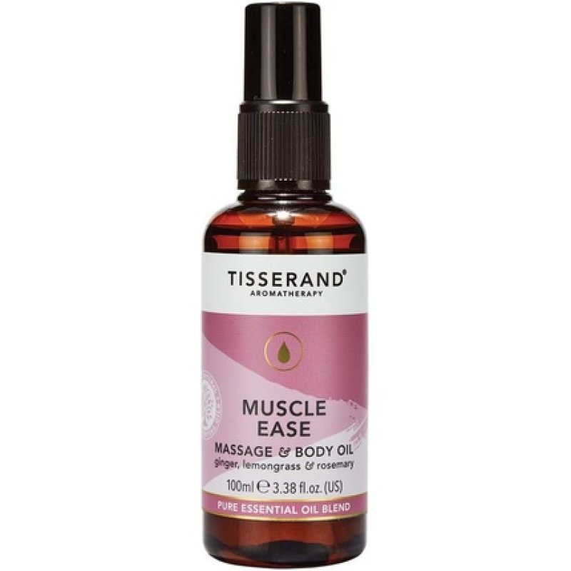 Tisserand Aromatherapy Muscle Ease Massage & Body Oil Ginger Lemongrass Rosemary 100ml
