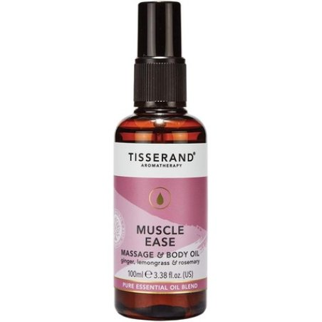 Tisserand Aromatherapy Muscle Ease Massage & Body Oil Ginger Lemongrass Rosemary 100ml
