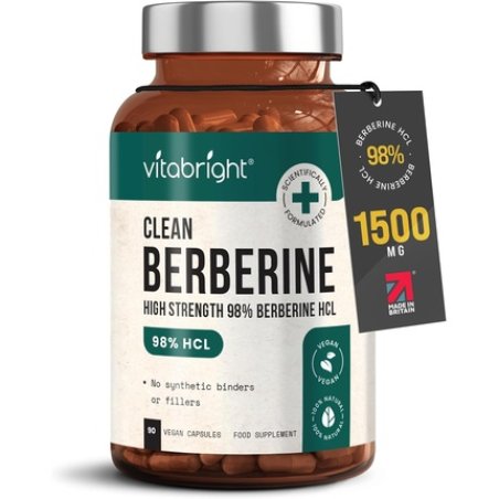 Berberine HCl 100% Natural 98% Pure High Strength 1500mg