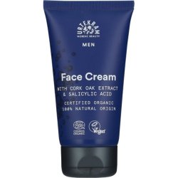 Urtekram Men's Face Cream with Cork Oak Extract Long Lasting Hydration 75ml - Vegan Organic Natural Origin