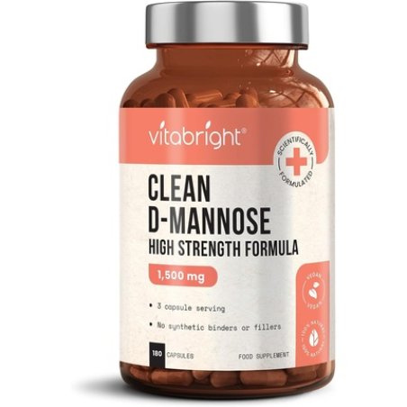 D-Mannose Capsules High Strength 1500mg per Serving 180 Capsules