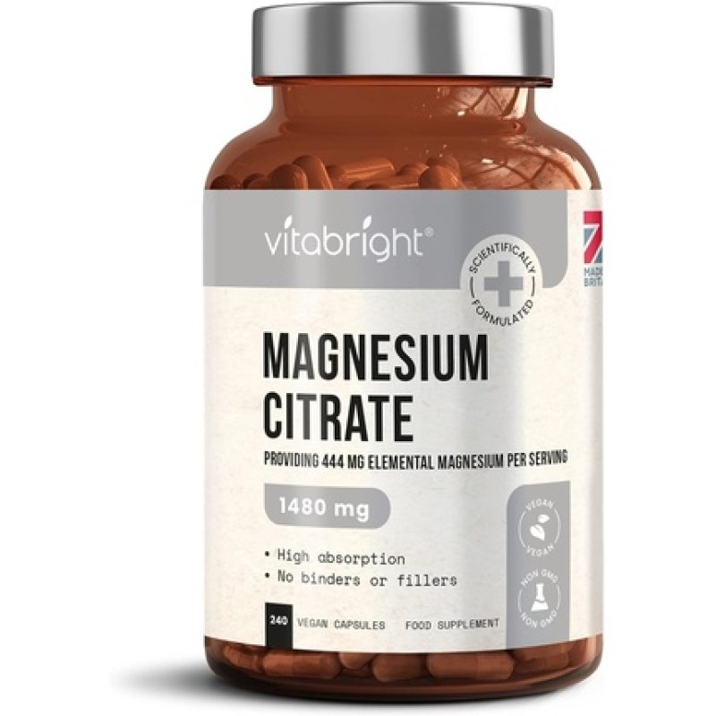 Magnesium Citrate 1480mg High Strength 240 Capsules