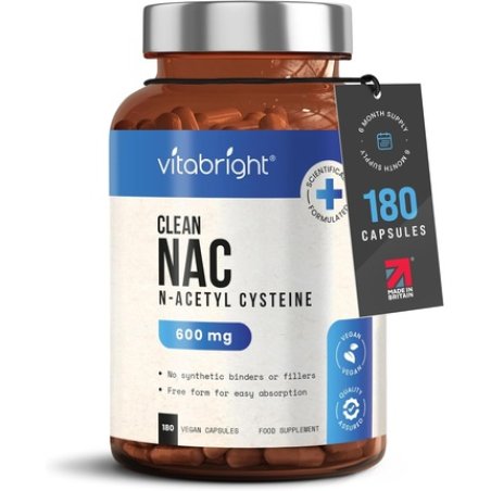 NAC Supplement 600mg 180 Capsules Pure NAC Acetylcysteine for Glutathione