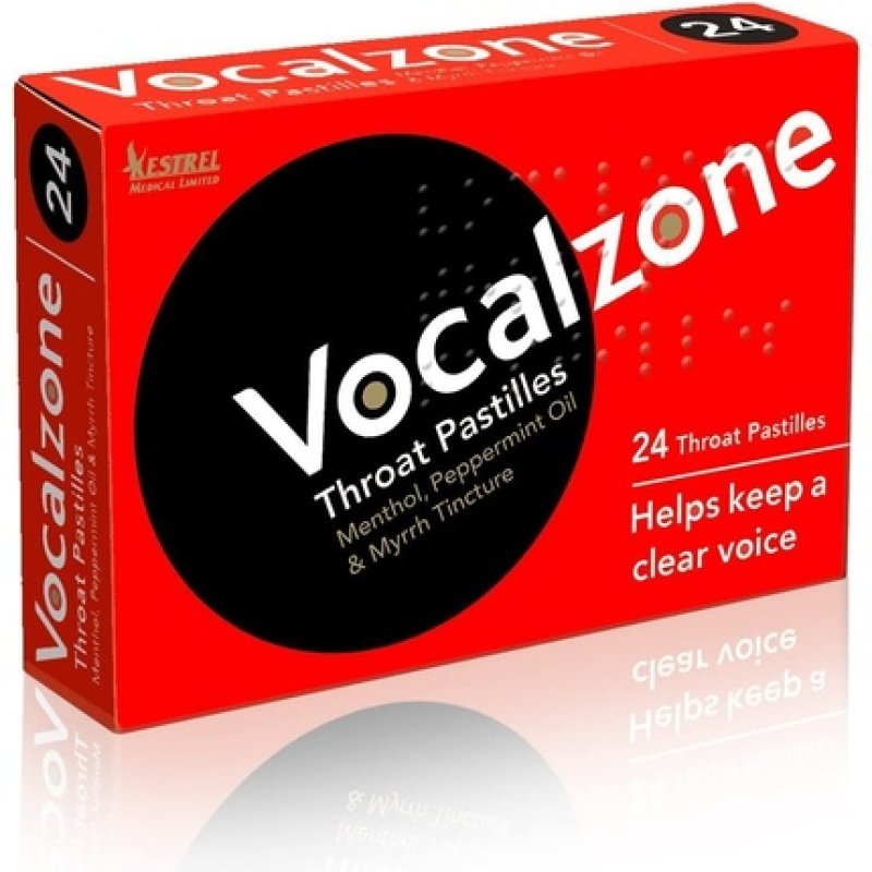 Vocalzone Throat Pastilles for Singing - Pack of 24