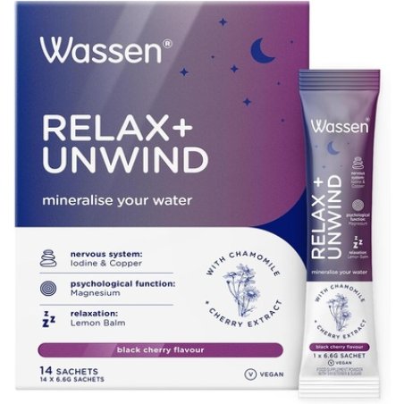 Wassen Relax & Unwind Magnesium Sachets Lemon Balm Supplement