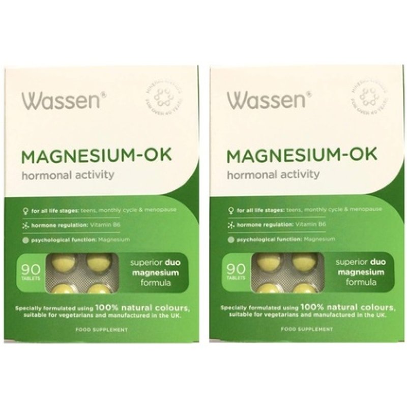 Wassen Magnesium OK 90 Tablets - Pack of 4