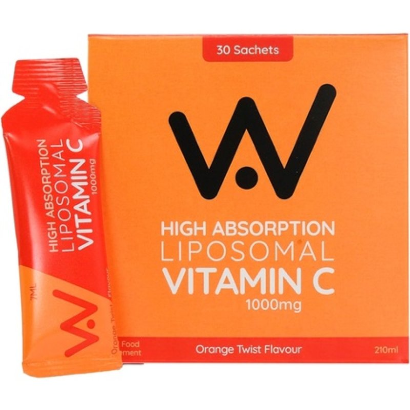 WELL ACTUALLY Liposomal Vitamin C 1000mg Sachets - High Bioavailability Liquid Vitamin C Supplement - Supports