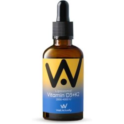 WELL ACTUALLY Liposomal Vitamin D3 K2 Liquid Pipette High Absorption Vegan Vitamin D3 4000 IU & Vitamin K2-7 160mcg