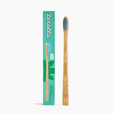 Zerolla Eco Biobased Bamboo Toothbrush Medium Bristles BPA-Free Bionylon from Castor Oil Zero Waste & Plastic-Free