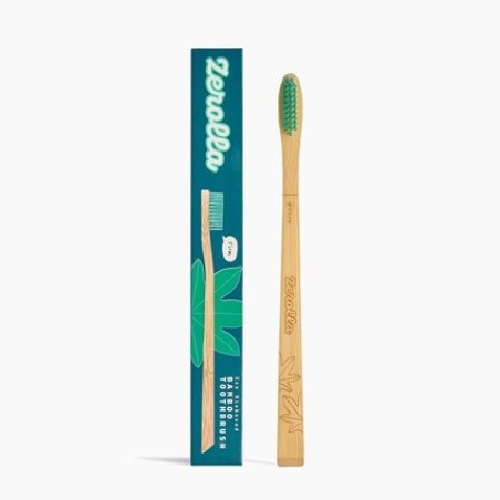Zerolla Eco Biobased Bamboo Toothbrush Firm Bristles BPA-Free Bionylon from Castor Oil Zero Waste & Plastic-Free