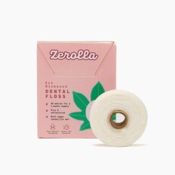 Zerolla Eco Biobased Dental Floss 50 Metre Unflavoured Natural Candelilla Wax