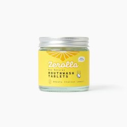 Zerolla Eco Natural Mouthwash 150 Tablets Italian Lemon Without Fluoride Alcohol-Free SLS-Free Alkalising Shouty