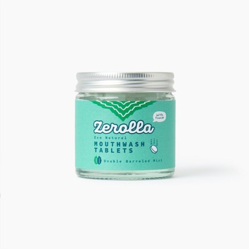 Zerolla Eco Natural Mouthwash 150 Tablets Double Barreled Mint with Calcium Fluoride Alkalising
