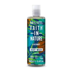 Faith In Nature Coconut Body Wash Moisturizing Vegan and Cruelty-Free 100ml - Travel Size