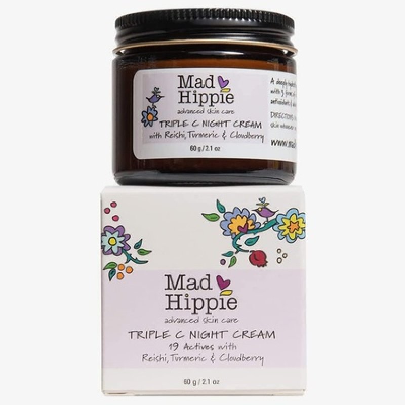 Mad Hippie Triple C Night Cream Hydrating Face Moisturizer and Skin Brightening Cream 2.1oz