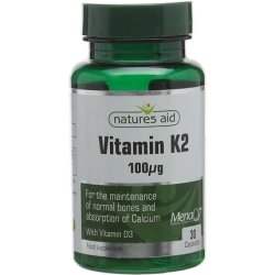 Natures Aid Vitamin K2 Capsules 30 Pack