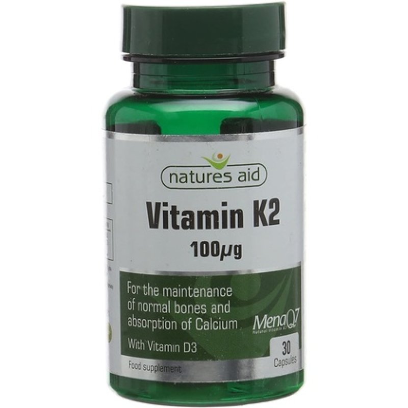Natures Aid Vitamin K2 Capsules 30 Pack