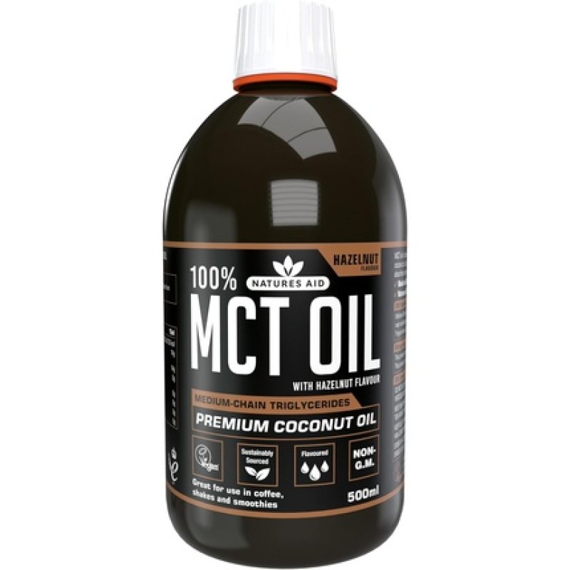 Natures Aid Mct Oil Hazelnut 500ml