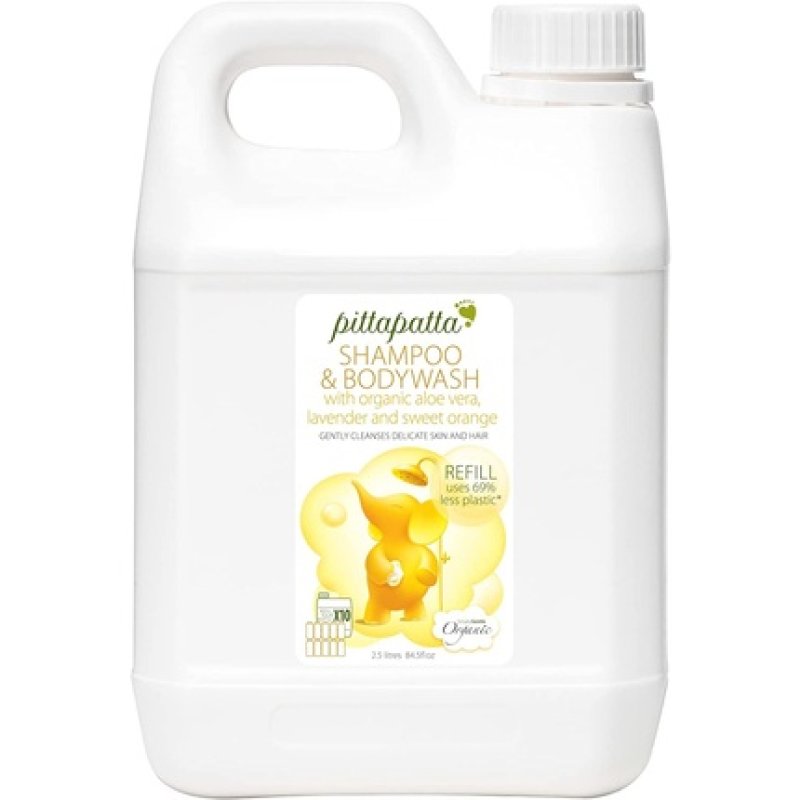 pittapatta by Simply Gentle Organic Natural Shampoo and Body Wash with Calming Lavender, Chamomile and Aloe Vera 2.5L
