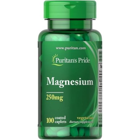 Puritan's Pride Magnesium 250mg Caplets 100 Count