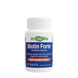 Natures Way Biotin Forte With Zinc 60 Tablets