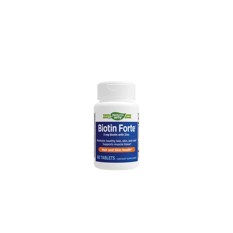 Natures Way Biotin Forte With Zinc 60 Tablets