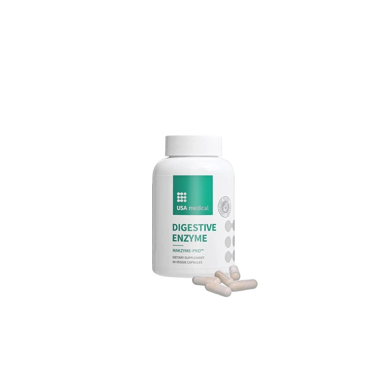 Usa Medical Digestive Enzyme Supplement 60 Capsules