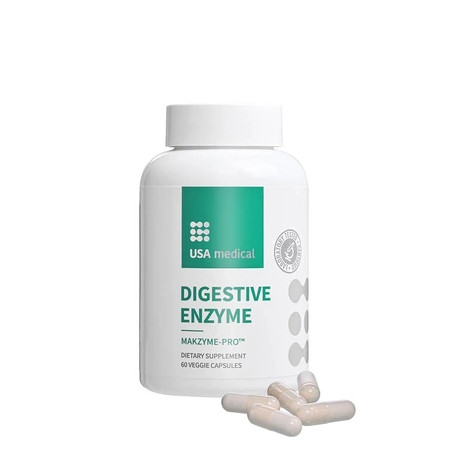 Usa Medical Digestive Enzyme Supplement 60 Capsules