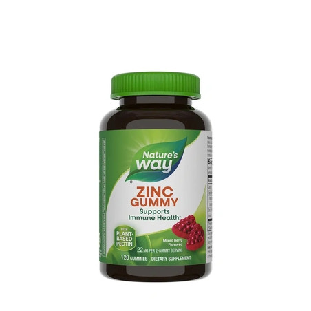 Nature's Way Zinc Gummies With Mixed Berry Flavor 120 Count