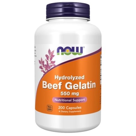 Now Foods Beef Gelatin 550 Mg 200 Capsules