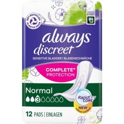 Always Discreet Incontinence Pads Normal 12 Pads