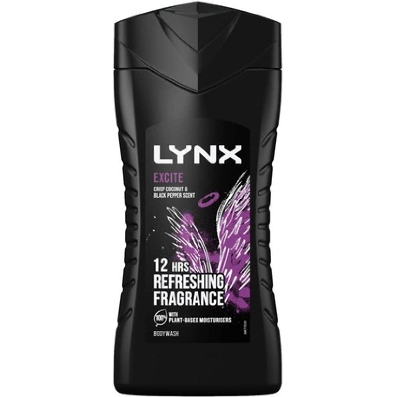 Lynx Excite Shower Gel 225ml Coconut and Black Pepper
