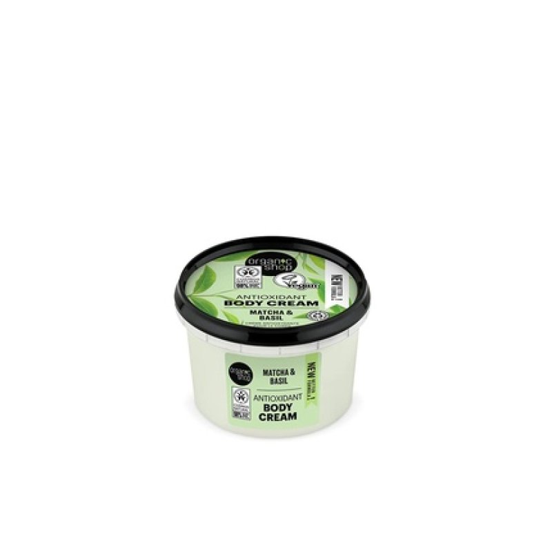 Organic Shop Antioxidant Body Cream Matcha and Basil 250ml