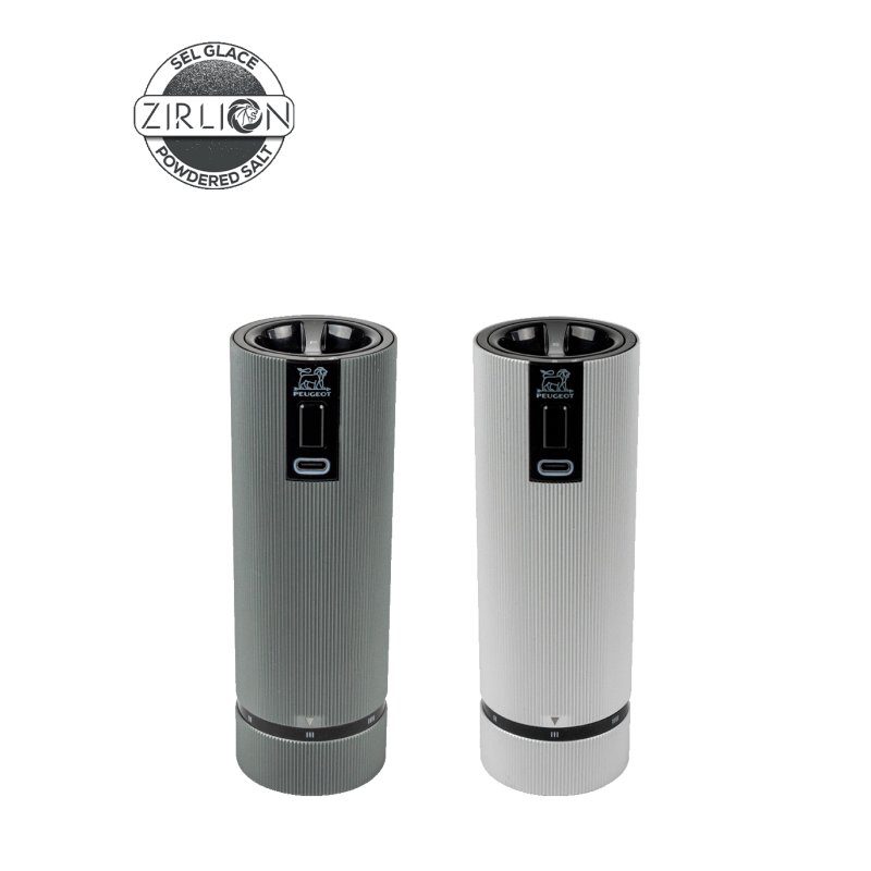 Peugeot Line Electric Salt & pepper grinder set Grey