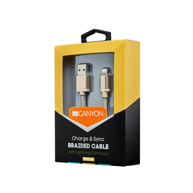 Canyon CNS-MFIC3GO lightning cable 0.96 m Gold
