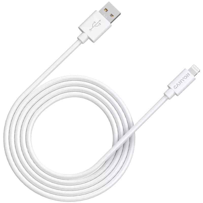 CANYON cable MFI-12 USB-A to Lightning 2m White