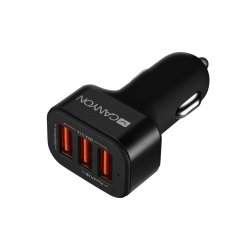 CANYON car charger C-06 3.1A/3USB-A Black