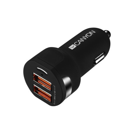 CANYON car charger C-04 2.4A/2USB-A Black