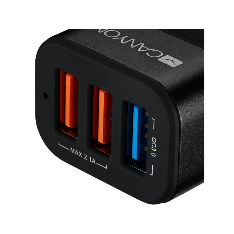 CANYON car charger C-07 QC 3.0 2.4A/3USB-A Black