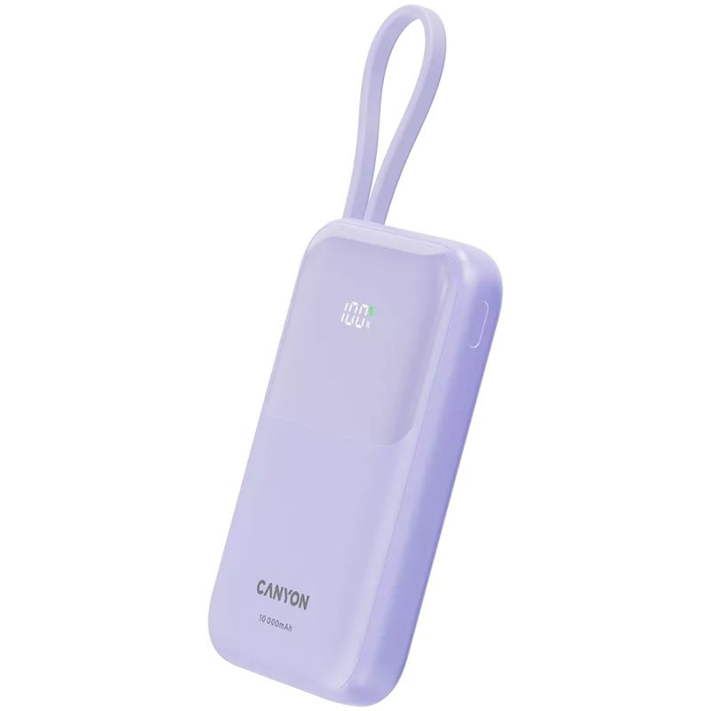 Canyon OnPower 101 - Powerbank - 10.000 mAh - dig. disp. - in USB-C - out USB-A - QC 3.0/USB-C