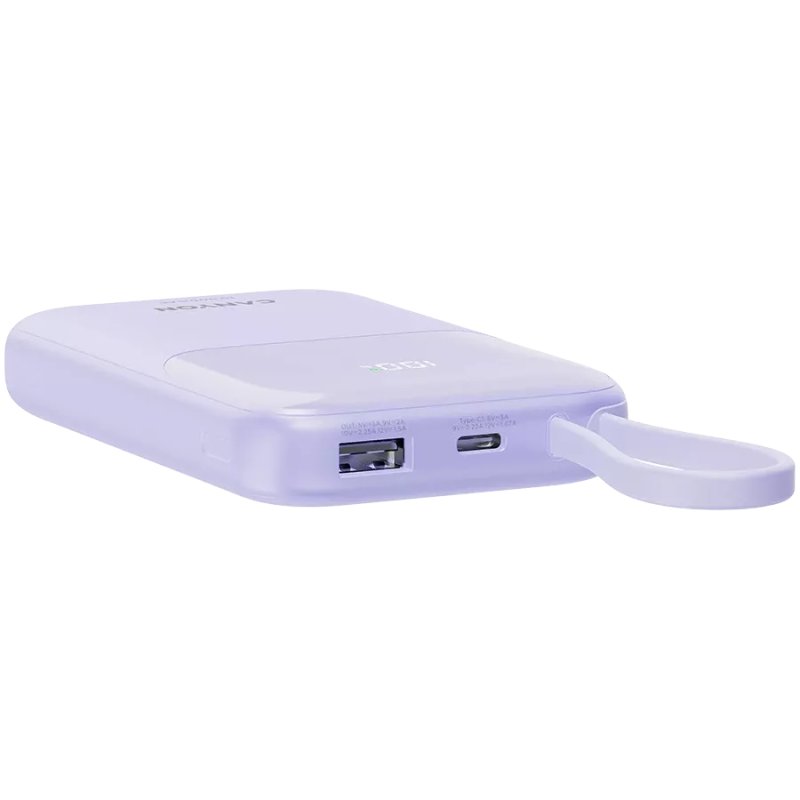 Canyon power bank OnPower 101 built-in cable 10000 mAh PD22.5W Violetin Lithium-Ion (Li-Ion) Violet