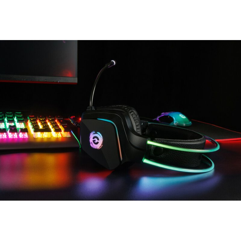 Canyon GH-9A - Darkless gaming headset - USB / 2x 3.5mm jack - 2m cable - multicolor RGB backlight