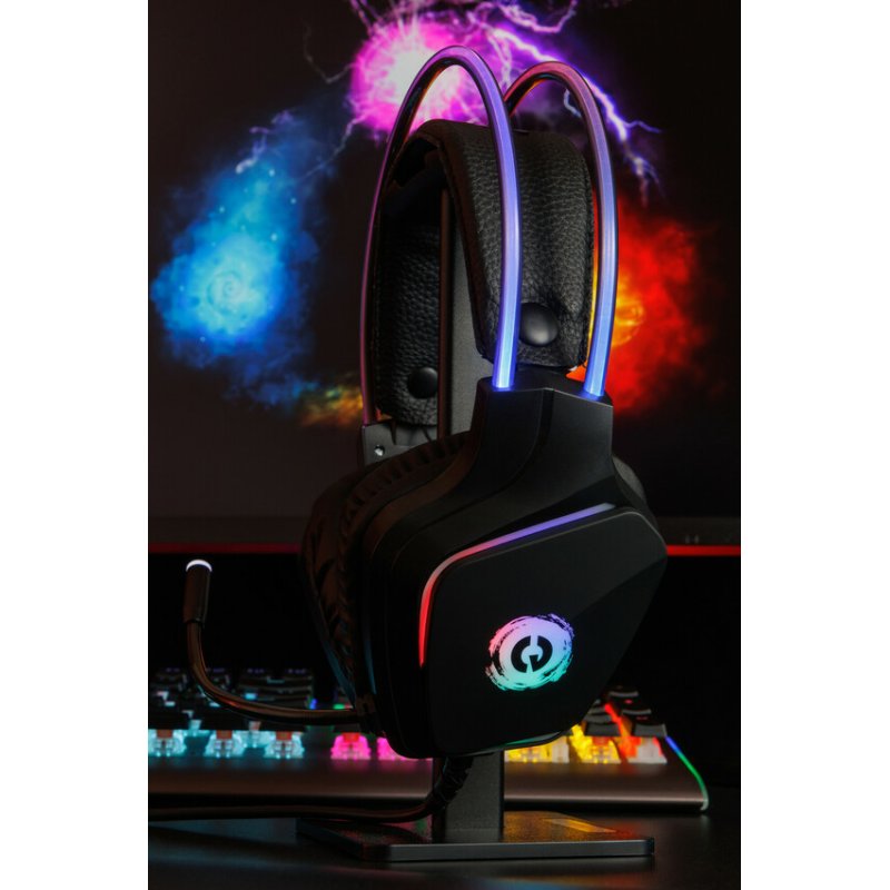 Canyon Darkless GH-9A, RGB &158aidimams ausin?s with Mikrofonas, Mikrofonas frequency response: 20HZ~20KHZ, ABS PU