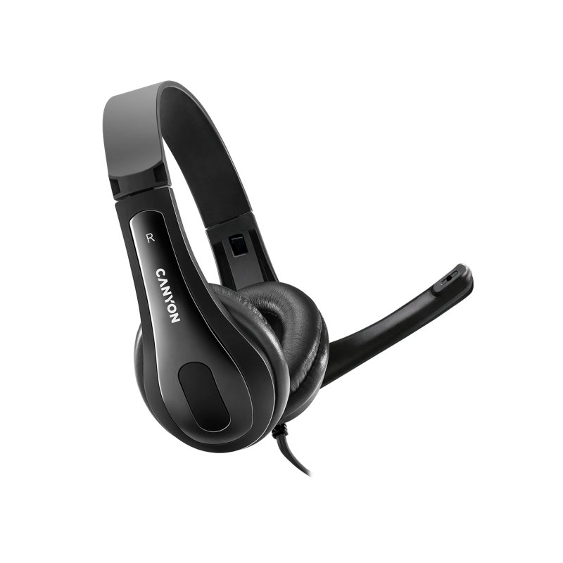 Canyon CNS-CHSU1B casque Avec fil Arceau Appels/Musique USB Type-A Noir